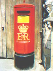 Modern red pillar box (with no cap).